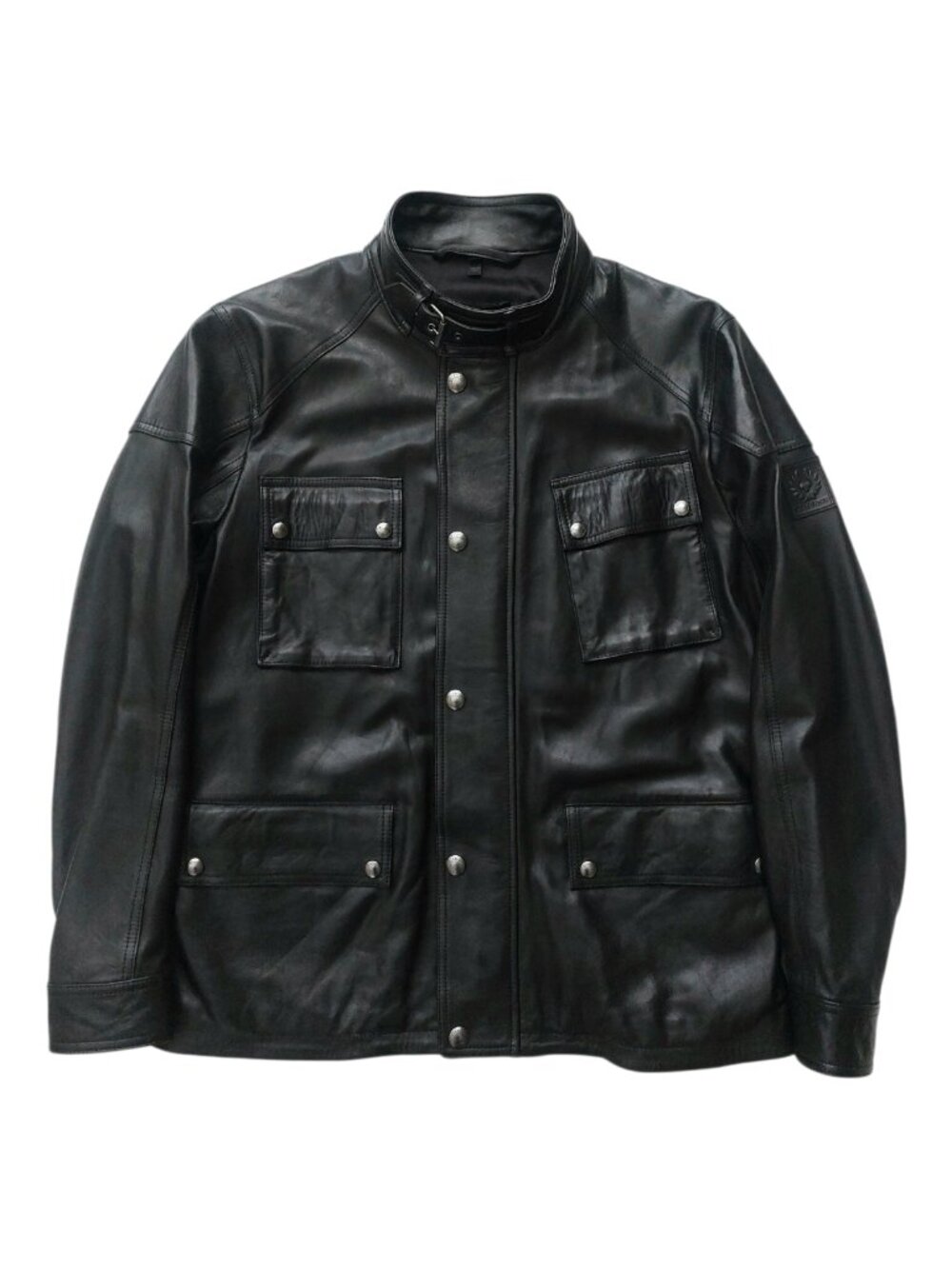 Belstaff Woodbridge Black Leather Jacket Men's Size 56